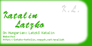 katalin latzko business card
